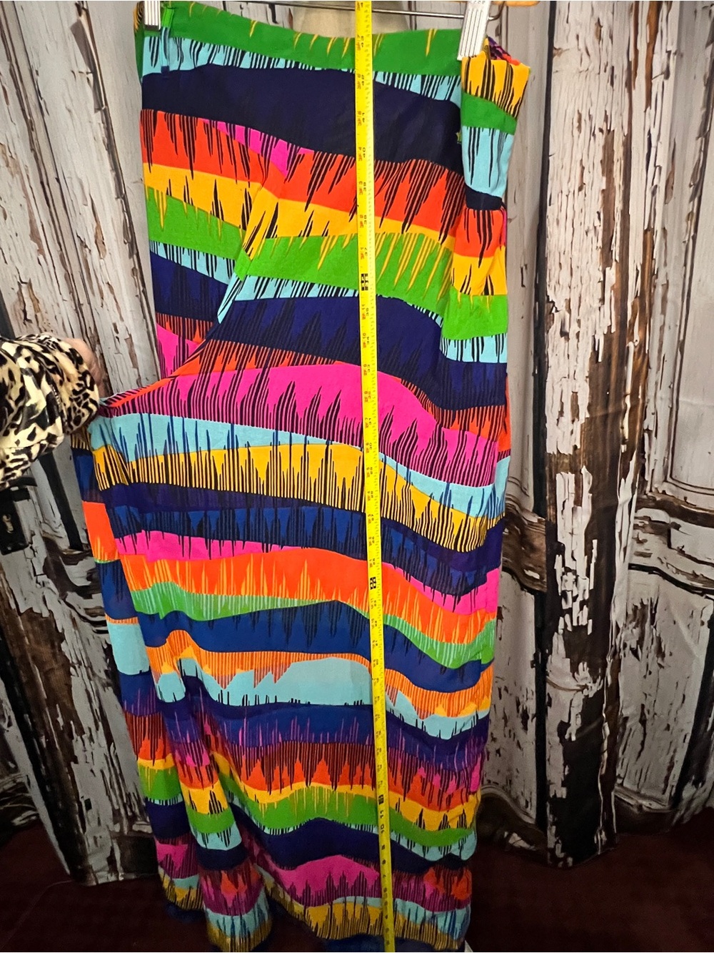 Vibrant Multicolor Wide Leg Bohemian Pants with Waist Tie - Picture 5 of 8